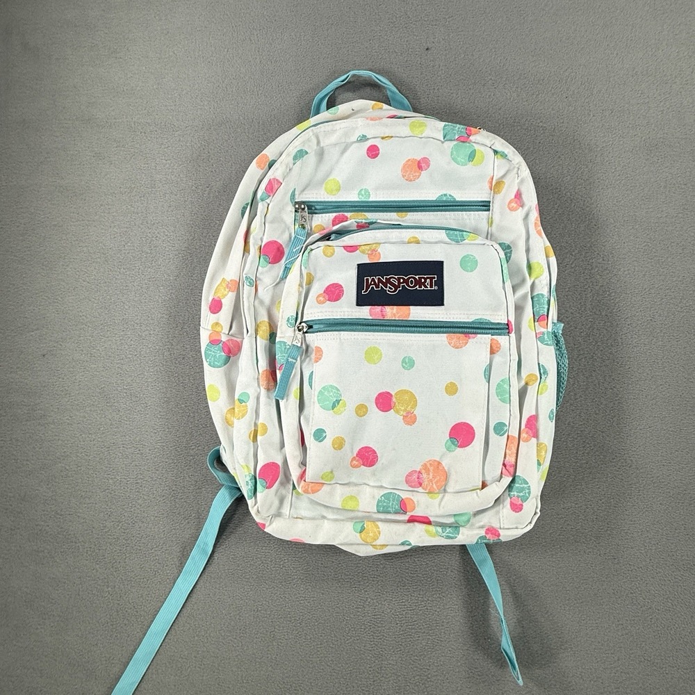 Jansport Multicolor Backpack Big Student Pack 5 Pocket With Water Bottle Pocket